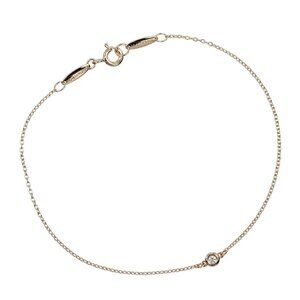 TIFFANY&Co. By the yard Bracelet Wrist Size7.5" K18 Pink Gold/diamond 1.26.